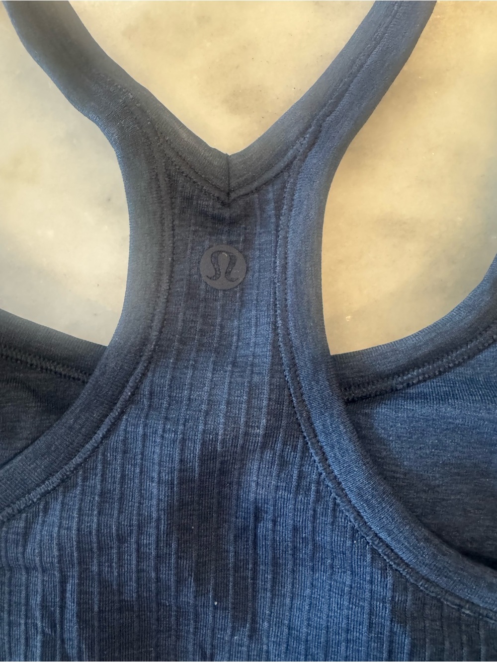 Lululemon Ribbed Racerback Tank Top - Navy - Picture 2 of 3
